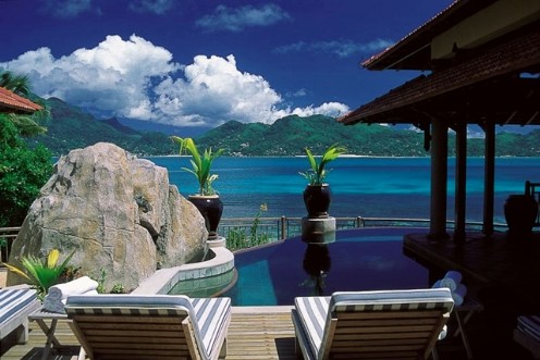Pool Villa des Saint Anne Resort in den Seychellen